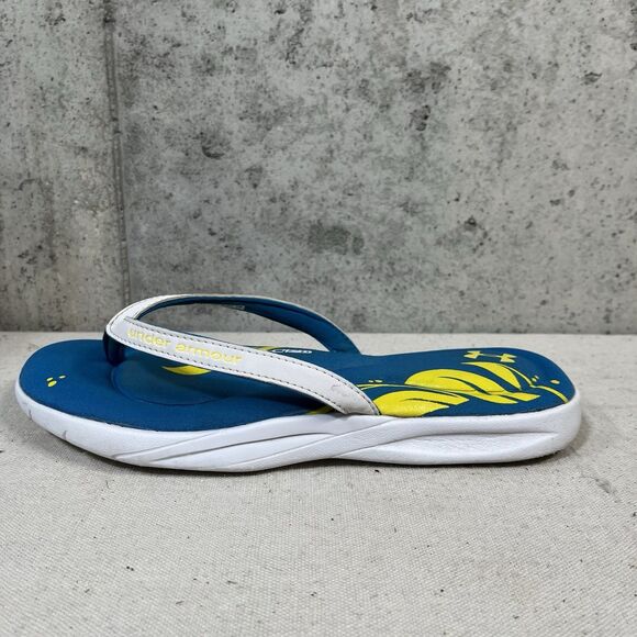 Under Armour 4D Foam Women's Size 8 Comfort Flip Flops Sandals Thong Blue - Picture 5 of 10